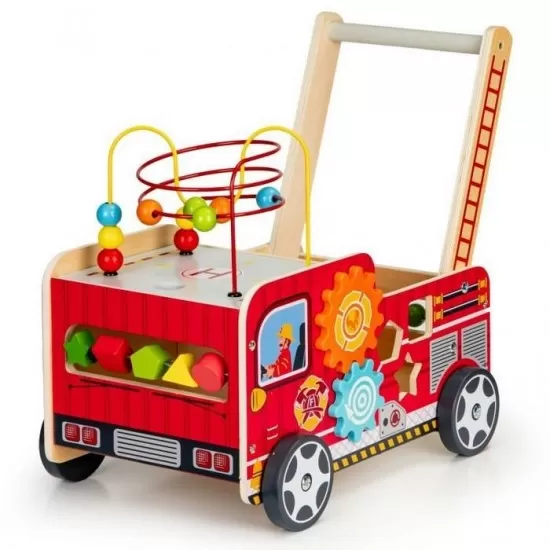 Antemergator educational cu blocuri din lemn Ecotoys 