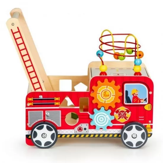 Antemergator educational cu blocuri din lemn Ecotoys 