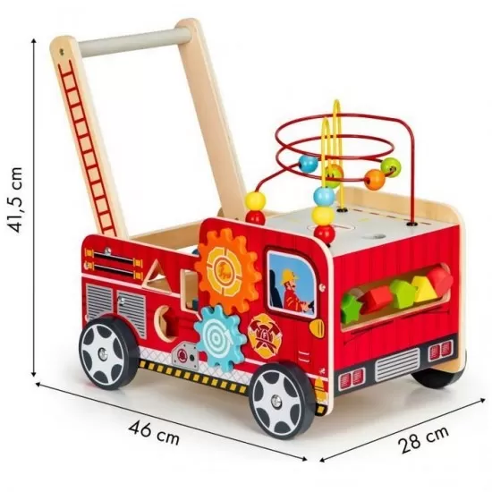 Antemergator educational cu blocuri din lemn Ecotoys 