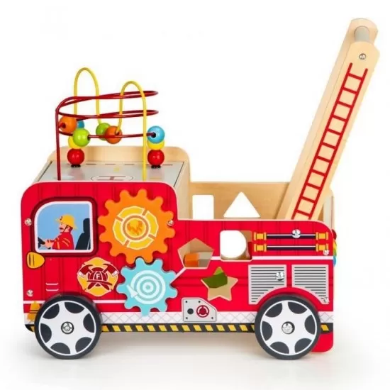 Antemergator educational cu blocuri din lemn Ecotoys 