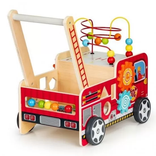 Antemergator educational cu blocuri din lemn Ecotoys 