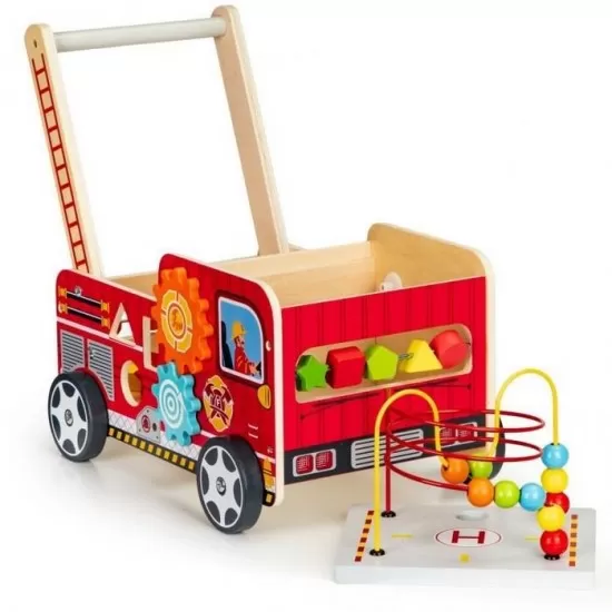 Antemergator educational cu blocuri din lemn Ecotoys 