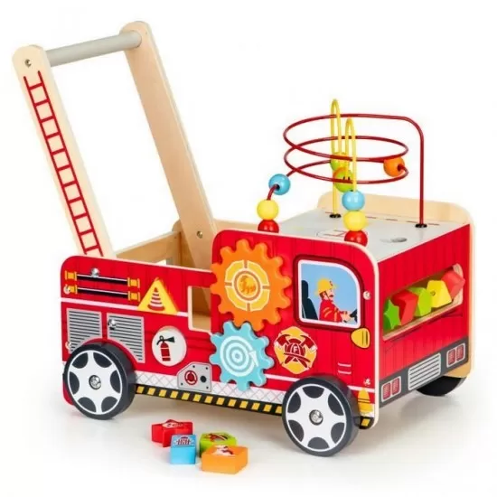 Antemergator educational cu blocuri din lemn Ecotoys 