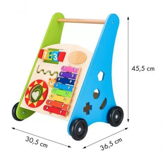 Antemergator educational din lemn cu tambal si blocuri Ecotoys TL00011 Antemergator educational din lemn cu tambal si blocuri Ecotoys TL00011