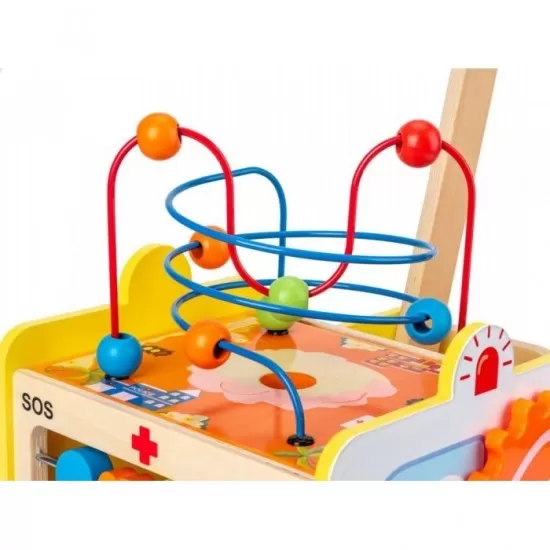 Antemergator educational din lemn Ecotoys 2 in 1 Ambulanta Antemergator educational din lemn Ecotoys 2 in 1 Ambulanta