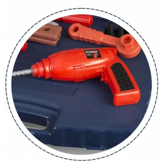 Atelier de lucru 2 in 1 cu unelte pentru copii Ricokids 772400 - Albastru Atelier de lucru 2 in 1 cu unelte pentru copii Ricokids 772400 - Albastru