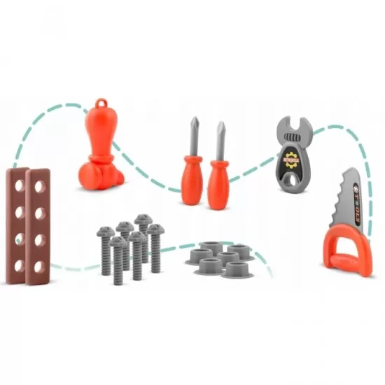Atelier de lucru 3 in 1 cu unelte pentru copii Ricokids 772300 - Verde Atelier de lucru 3 in 1 cu unelte pentru copii Ricokids 772300 - Verde