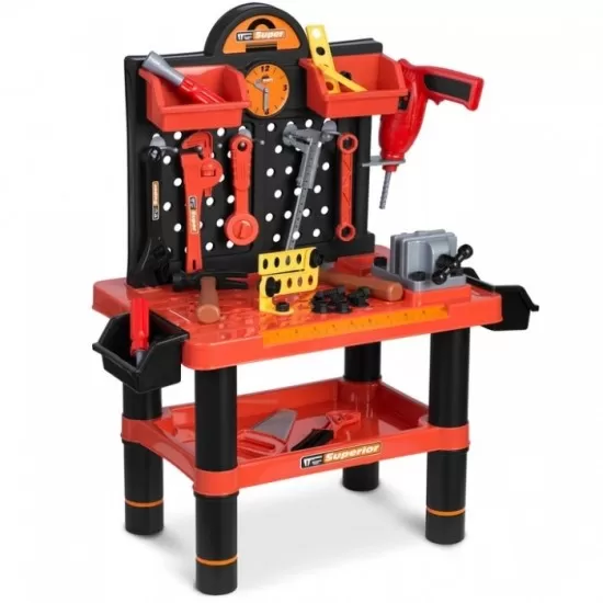 Atelier de lucru cu unelte pentru copii Ricokids 772500 - Rosu Atelier de lucru cu unelte pentru copii Ricokids 772500 - Rosu