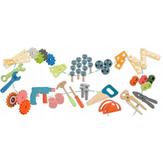 Atelier de lucru din lemn cu accesorii incluse, 60 x 30 x 75.5 cm, Ricokids Atelier de lucru din lemn cu accesorii incluse, 60 x 30 x 75.5 cm, Ricokids