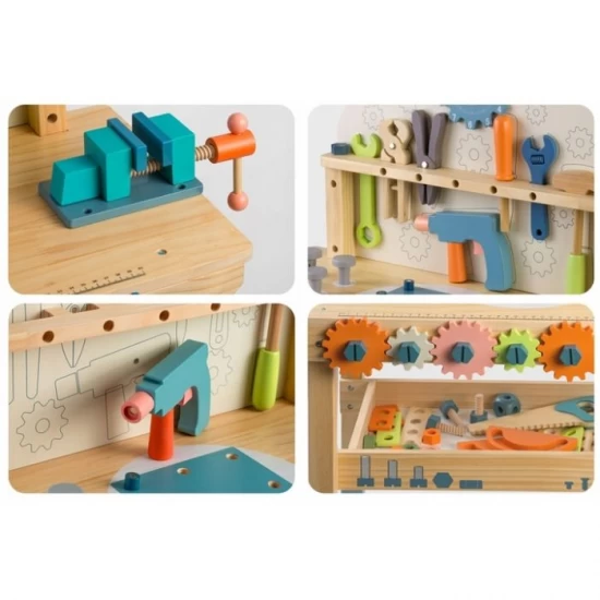 Atelier de lucru din lemn cu accesorii incluse, 60 x 30 x 75.5 cm, Ricokids Atelier de lucru din lemn cu accesorii incluse, 60 x 30 x 75.5 cm, Ricokids