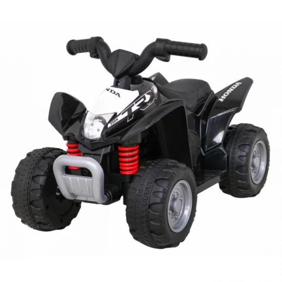 ATV electric Honda 250X TRX, roti din plastic, scaun tapitat, 64x38x43 cm, putere 30W - Negru ATV electric Honda 250X TRX, roti din plastic, scaun tapitat, 64x38x43 cm, putere 30W - Negru