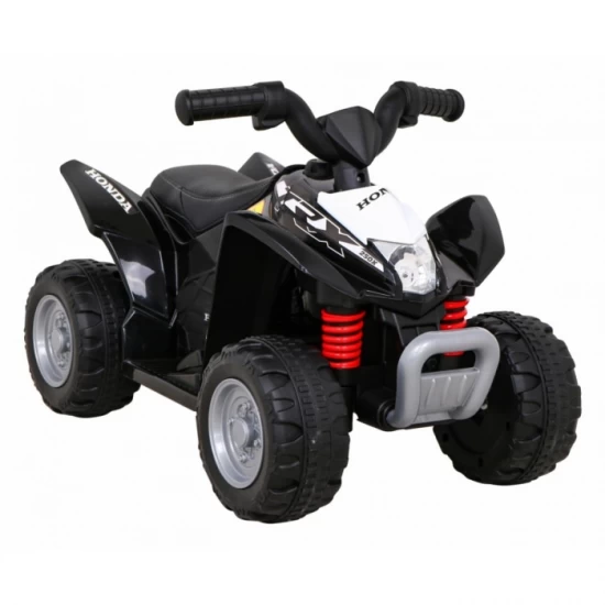 ATV electric Honda 250X TRX, roti din plastic, scaun tapitat, 64x38x43 cm, putere 30W - Negru ATV electric Honda 250X TRX, roti din plastic, scaun tapitat, 64x38x43 cm, putere 30W - Negru