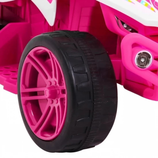 ATV electric Little Monster TR1805, roti si scaun din plastic, 70x38.5x42 cm, putere 25W - Roz ATV electric Little Monster TR1805, roti si scaun din plastic, 70x38.5x42 cm, putere 25W - Roz