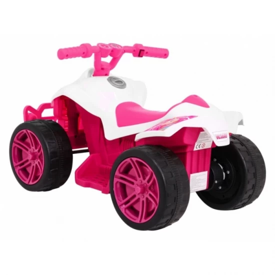ATV electric Little Monster TR1805, roti si scaun din plastic, 70x38.5x42 cm, putere 25W - Roz ATV electric Little Monster TR1805, roti si scaun din plastic, 70x38.5x42 cm, putere 25W - Roz
