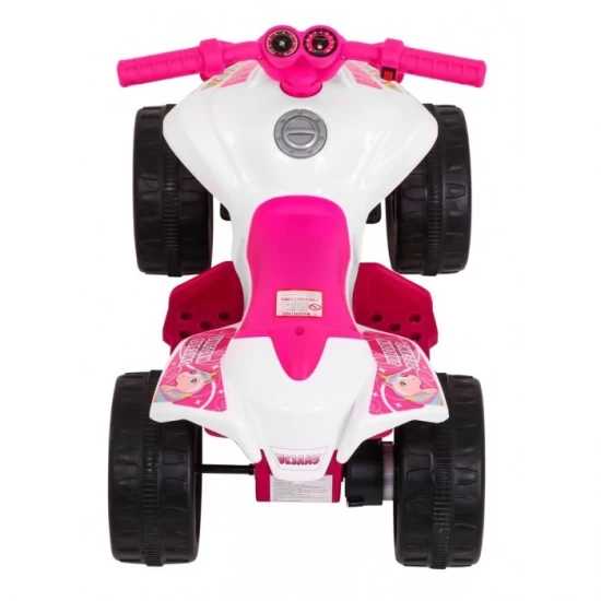 ATV electric Little Monster TR1805, roti si scaun din plastic, 70x38.5x42 cm, putere 25W - Roz ATV electric Little Monster TR1805, roti si scaun din plastic, 70x38.5x42 cm, putere 25W - Roz