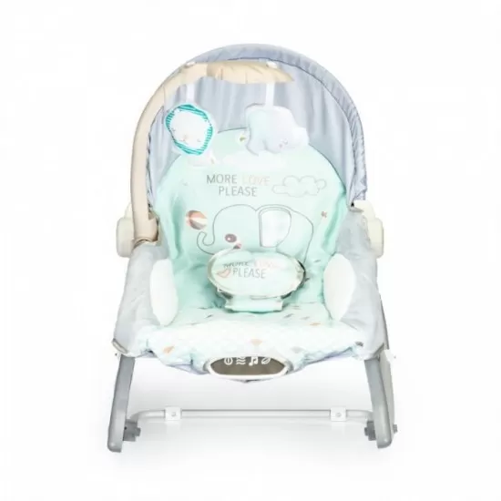 Balansoar 3 in 1 cu vibratii si melodii Ecotoys - Elefant