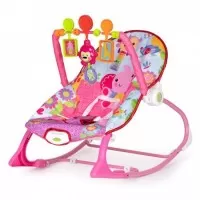 Balansoar cu vibratii 2 in 1 Ecotoys 8617 - Roz