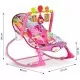 Balansoar cu vibratii 2 in 1 Ecotoys 8617 - Roz Balansoar cu vibratii 2 in 1 Ecotoys 8617 - Roz