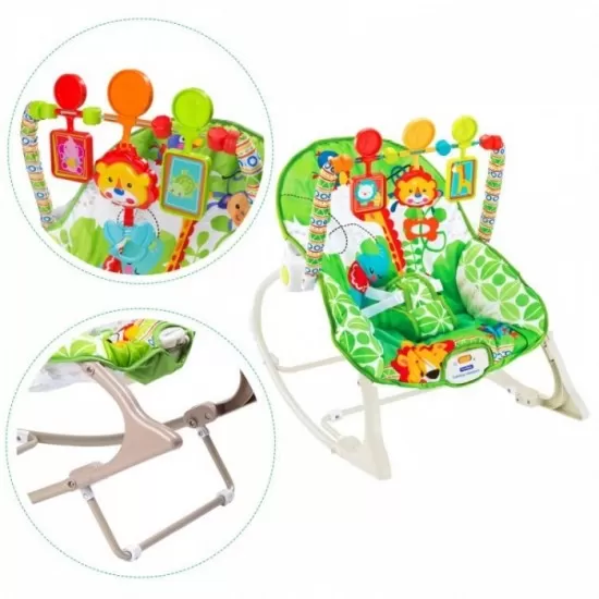 Balansoar cu vibratii 3 in 1 Ecotoys 8616 - Jungla Balansoar cu vibratii 3 in 1 Ecotoys 8616 - Jungla