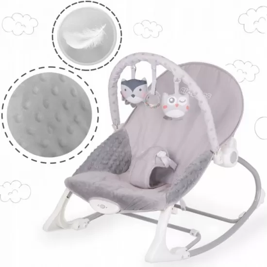 Balansoar cu vibratii Ricokids 7308 - Gri Balansoar cu vibratii Ricokids 7308 - Gri