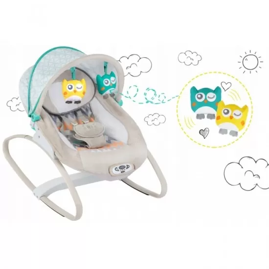 Balansoar cu vibratii si muzica Ricokids 7320 - Gri Balansoar cu vibratii si muzica Ricokids 7320 - Gri