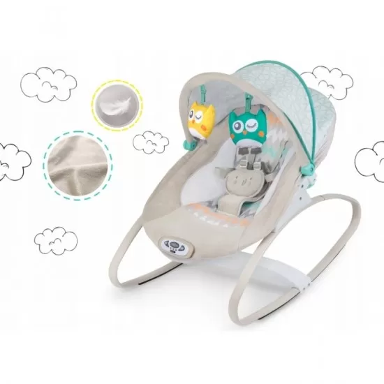 Balansoar cu vibratii si muzica Ricokids 7320 - Gri Balansoar cu vibratii si muzica Ricokids 7320 - Gri