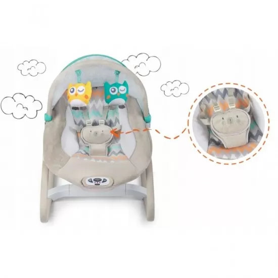 Balansoar cu vibratii si muzica Ricokids 7320 - Gri Balansoar cu vibratii si muzica Ricokids 7320 - Gri