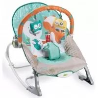Balansoar cu vibratii, vulpita si ursul Ricokids 7309 - Turcoaz