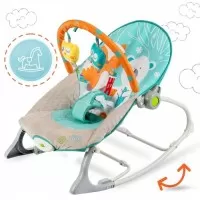 Balansoar cu vibratii, vulpita si ursul Ricokids 7309 - Turcoaz