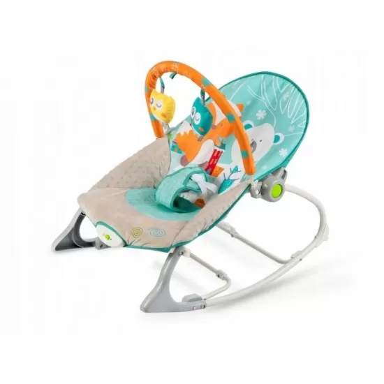 Balansoar cu vibratii, vulpita si ursul Ricokids 7309 - Turcoaz Balansoar cu vibratii, vulpita si ursul Ricokids 7309 - Turcoaz