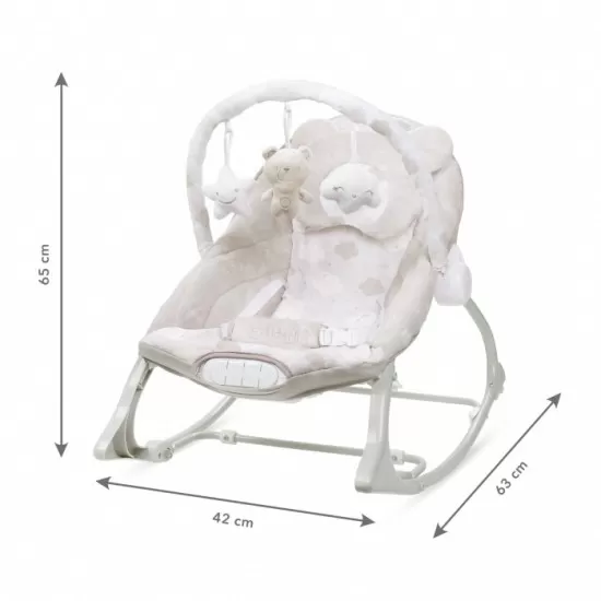 Balansoar multifunctional cu sunete si jucarii Kidwell Pino - Bej