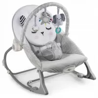 Balansoar multifunctional cu vibratii si 3 jucarii Ricokids 7323 Gri
