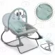 Balansoar multifunctional cu vibratii si 3 jucarii Panda Ricokids Turcoaz