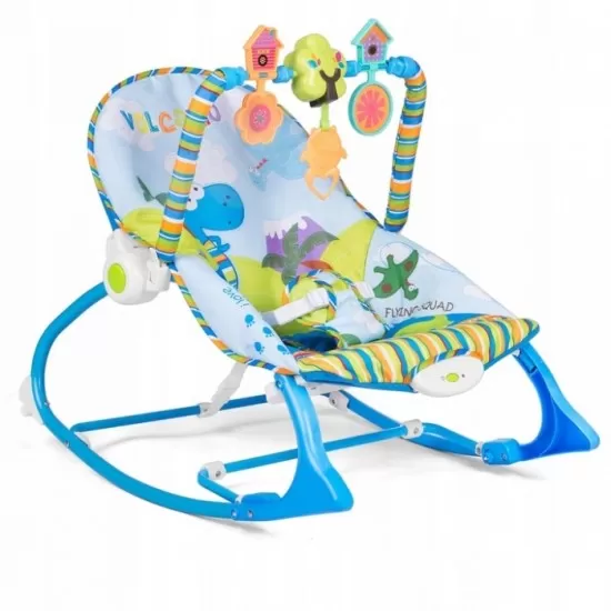 Balansoar multifunctional cu vibratii si muzica Ricokids 7302 - Albastru Balansoar multifunctional cu vibratii si muzica Ricokids 7302 - Albastru