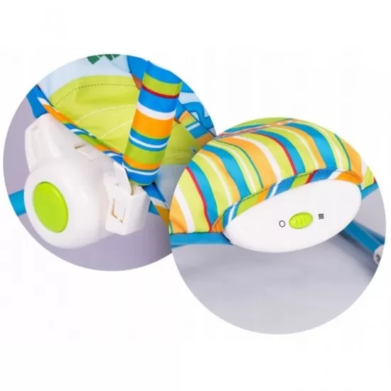Balansoar multifunctional cu vibratii si muzica Ricokids 7302 - Albastru Balansoar multifunctional cu vibratii si muzica Ricokids 7302 - Albastru