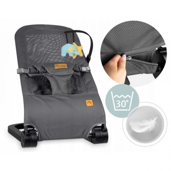 Balansoar pentru copii 2 in 1 cu jucarii, Nukido 705200, Gri Balansoar pentru copii 2 in 1 cu jucarii, Nukido 705200, Gri