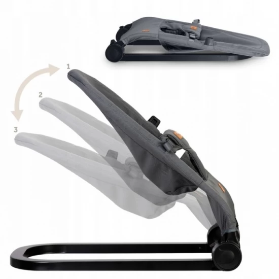 Balansoar pentru copii 2 in 1 cu jucarii, Nukido 705200, Gri Balansoar pentru copii 2 in 1 cu jucarii, Nukido 705200, Gri