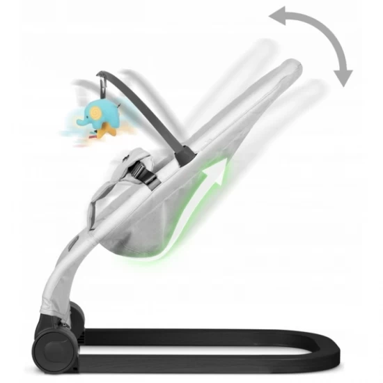 Balansoar pentru copii 2 in 1 cu jucarii, Nukido 705201, Gri deschis Balansoar pentru copii 2 in 1 cu jucarii, Nukido 705201, Gri deschis