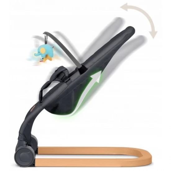 Balansoar pentru copii 2 in 1 cu jucarii, Nukido 705202, Gri antracit Balansoar pentru copii 2 in 1 cu jucarii, Nukido 705202, Gri antracit