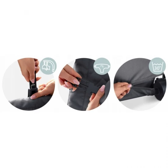 Balansoar pentru copii 2 in 1 cu jucarii, Nukido 705202, Gri antracit Balansoar pentru copii 2 in 1 cu jucarii, Nukido 705202, Gri antracit