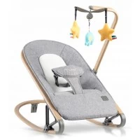 Balansoar pentru copii 2 in 1 cu jucarii, Nukido 705300, Gri