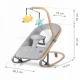 Balansoar pentru copii 2 in 1 cu jucarii, Nukido 705300, Gri Balansoar pentru copii 2 in 1 cu jucarii, Nukido 705300, Gri