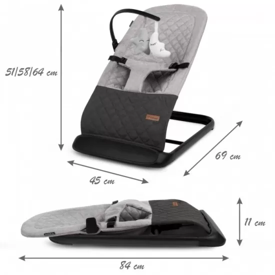 Balansoar pentru copii Kidwell Laro - Grey Black Balansoar pentru copii Kidwell Laro - Grey Black