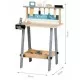 Banc de lucru cu unelte din lemn cu 32 de elemente Ecotoys Banc de lucru cu unelte din lemn cu 32 de elemente Ecotoys