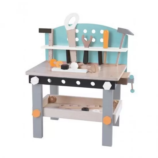 Banc de lucru din lemn 32 piese Ecotoys Banc de lucru din lemn 32 piese Ecotoys