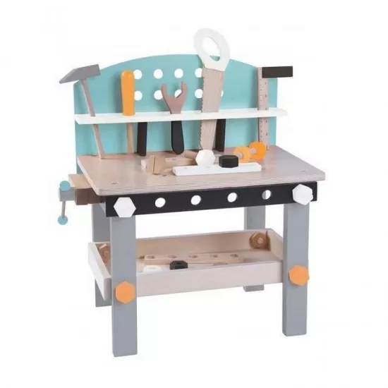 Banc de lucru din lemn 32 piese Ecotoys Banc de lucru din lemn 32 piese Ecotoys