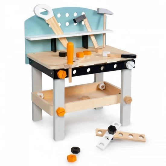 Banc de lucru din lemn pentru copii cu 38 accesorii Ecotoys 1178 Banc de lucru din lemn pentru copii cu 38 accesorii Ecotoys 1178