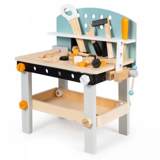 Banc de lucru din lemn pentru copii cu 38 accesorii Ecotoys 1178 Banc de lucru din lemn pentru copii cu 38 accesorii Ecotoys 1178