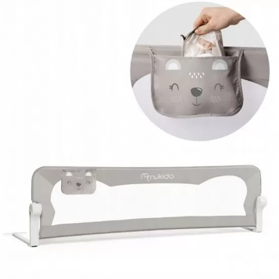 Bariera de protectie pentru pat 150 x 35 x 42 cm Nukido 722200 - Gri Bariera de protectie pentru pat 150 x 35 x 42 cm Nukido 722200 - Gri