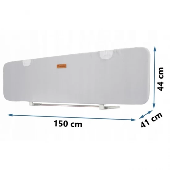 Bariera de protectie pentru pat 150 x 44 x 41 cm Nukido 722600 Gri Bariera de protectie pentru pat 150 x 44 x 41 cm Nukido 722600 Gri